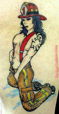 Firefighter Tattoos on Custom Firefighter Tattoos
